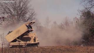 142nd Field Artillery Brigade M270 MLRS Live Fire Exercise