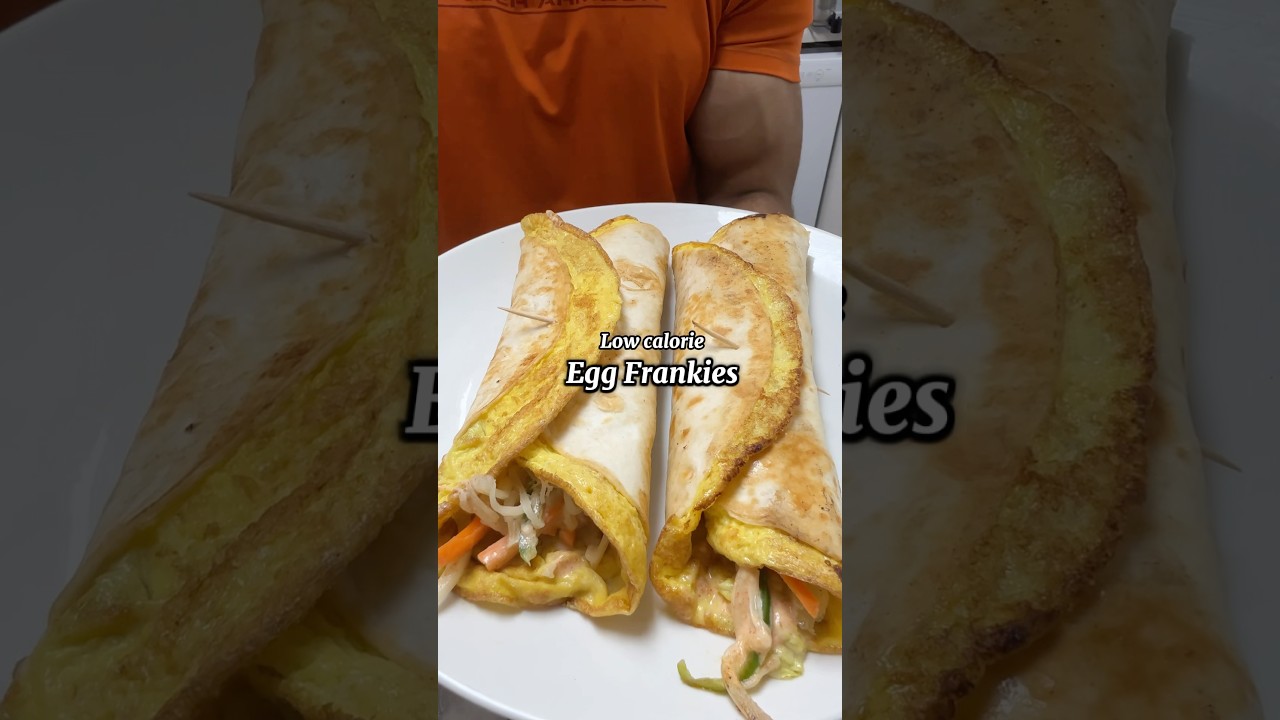 Low calorie Egg frankies recipe #asmr #food #asmrfood #dietplan #gym #fitness #rjrecipes