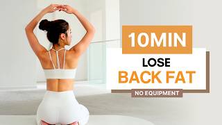10min SLIM BACK FAT WORKOUT⚡️| Lose Bra Bulge &amp; Hourglass Waist (No Equipment)