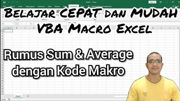 Menuliskan Rumus Excel Sum Average  pada VBA Excel