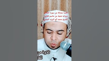 تلاوة مباركة من سورة الطلاق برواية شعبة عن عاصم للقارئ الشيخ محمد أبو اليزيد المصري