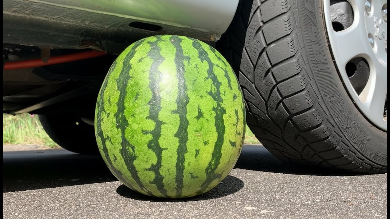 🔥 Crushing Giant Fruits & Squishy Toys by Car! – EXTREME EXPERIMENT – PINEAPPLE VS CAR😱😱