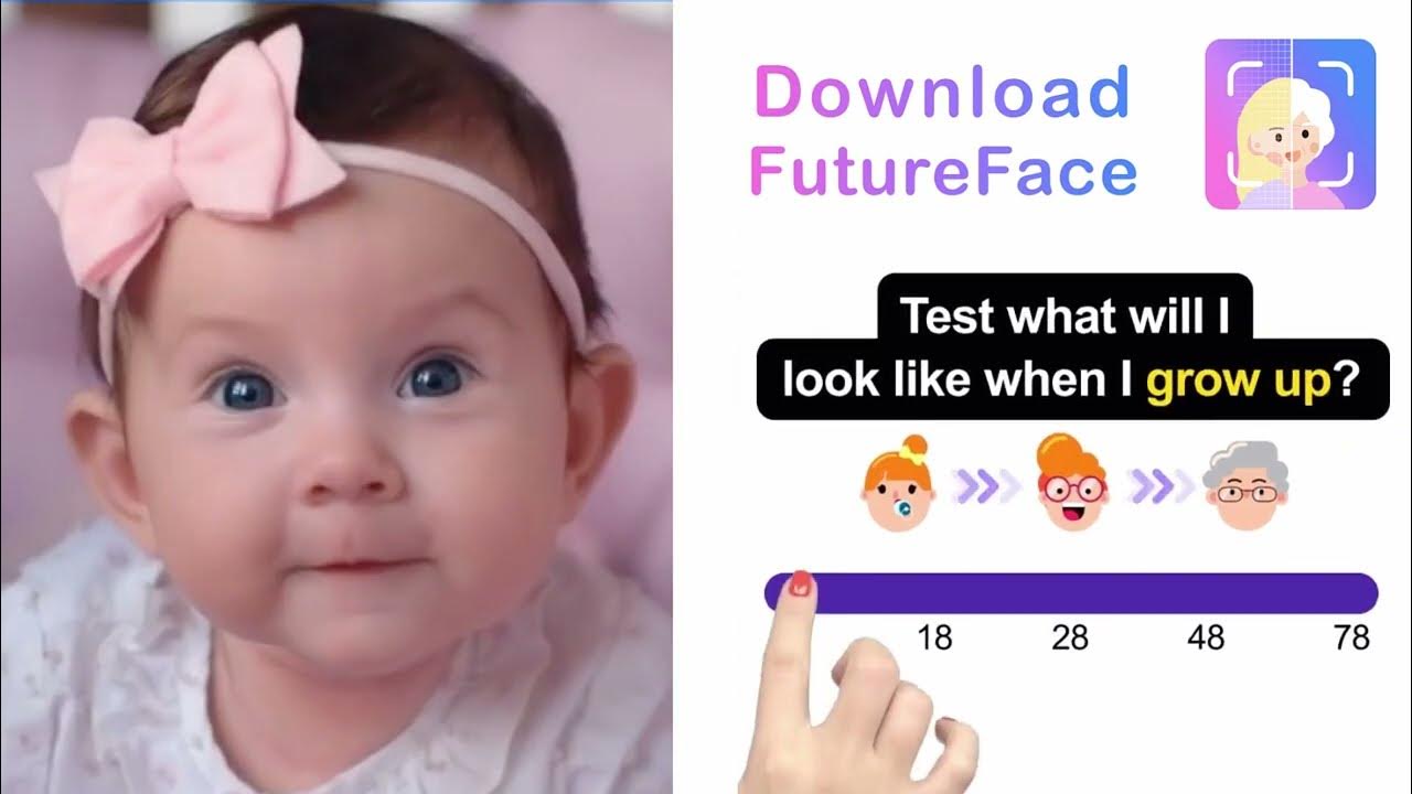 See what you will look like when you grow up. Download FutureFace App