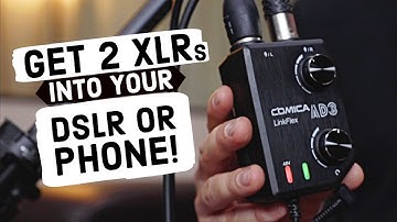 How to Get 2 Channels of Audio into your DSLR or Phone: COMICA AD3 XLR Interface (Best iPhone Mixer)