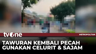 Video Amatir Warga Bubarkan Aksi Tawuran Pelajar | Metropolitan tvOne