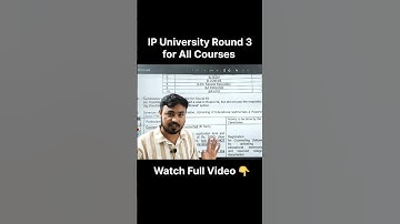 IP University Round 3rd Schedule Out for All Courses #shorts #ipu2025  #jeemains