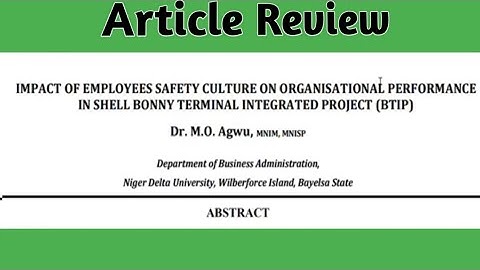 Article review Example (አርቲክል ሪቪው) for Masters Students