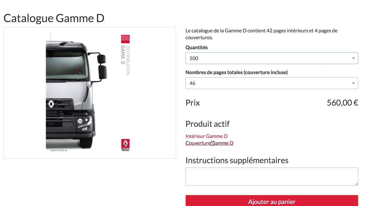 passer commande pressero