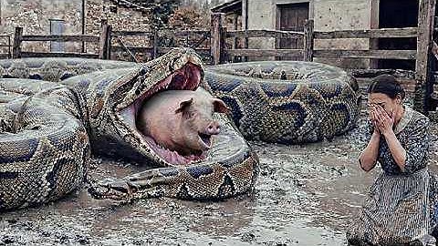 Brave Heroes Save Poor Pigs From Giant Python With Smart Shepherd’s Help 🐕🐖