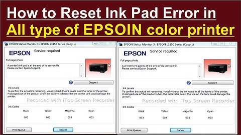 How to Reset Ink Pad Error in Epson Printers All Models, L3150, L3110 | color printer repair