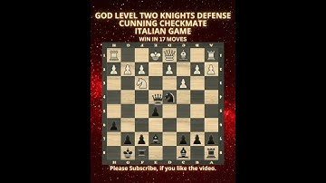 Two Knights Defense | Cunning Checkmate | Chess Openings | Chess Tricks #chess