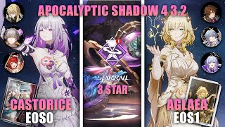 Apocalyptic Shadow Floor 4 | 3 Star Castorice E0S0 &amp; Tribbie E0S0 x Aglaea E0S1| Honkai Star Rail