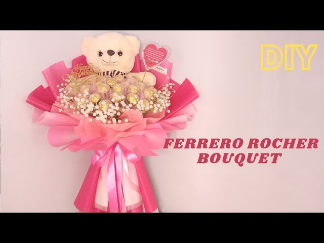 Chocolate Bouquet with teddy bear easy tutorial #chocolatebouquet