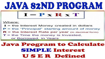 java 82nd program||Java program to calculate simple interest user defined|| #AEA_ANAND_SHAW