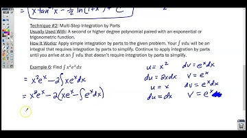 Section 6-11 Video 2- Using Integration by Parts- Part 1 Video 2