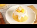 超級美味 簡易食譜 香味濃厚 起司奶蓋芒果布甸 (芒果布丁) | Mango Pudding with Cream Cheese Lava (Cheese Cap) Recipe