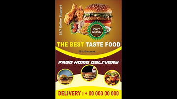 coreldraw tutorial (burger flyer design) by ahsan /Coreldraw Tutorial | How to Make Fast Food flyer