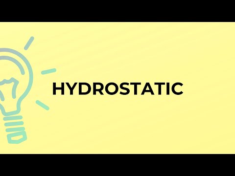 What is the meaning of the word HYDROSTATIC?