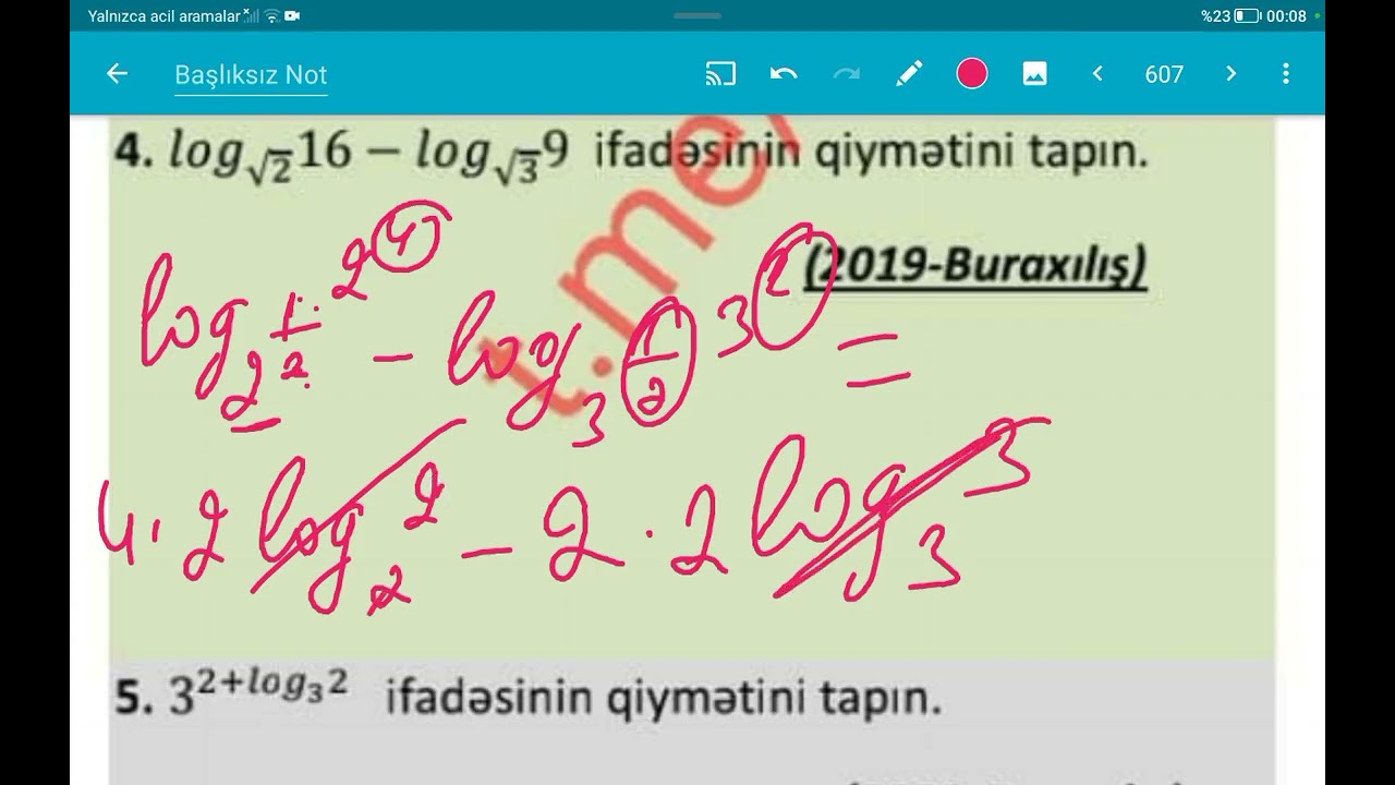 Üstlü və loqarifmik funksiyalar