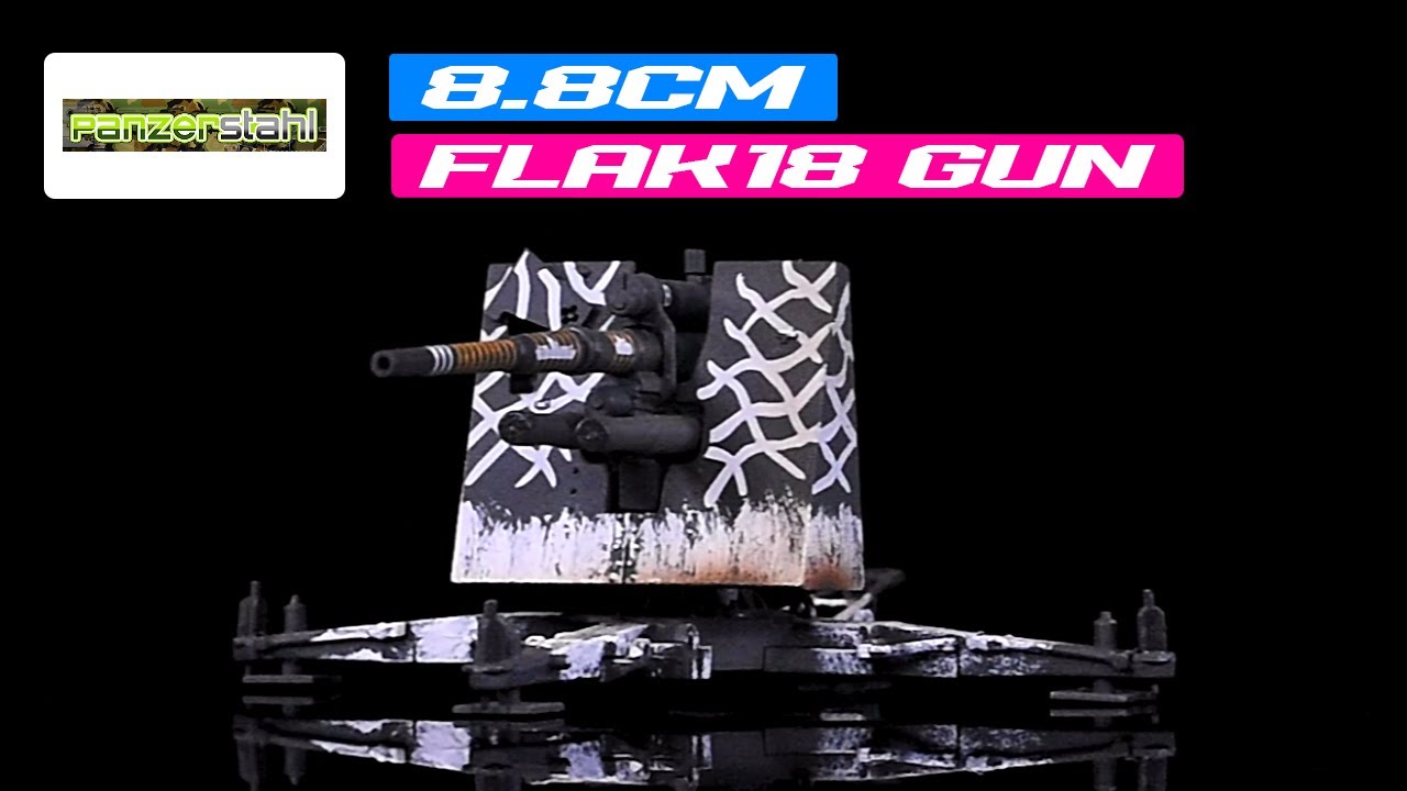 8.8cm Flak18 Gun Unidentified Unit, Russia 1941/1942 German Army 1/72 Diecast Model by Panzerstahl