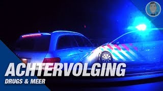 ACHTERVOLGING, AANHOUDING DRUGS, AANHOUDING ZEDEN & MEER. TWEE NACHTDIENSTEN.