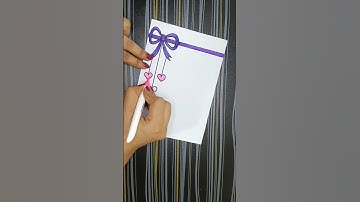 Super easy border design😍#borderpattern #borderart #borderdesign #a4sheetdesign #song #newsong #love