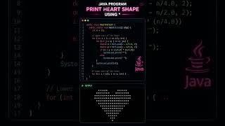 java program to print ♥️ #dsa #pattern #learning