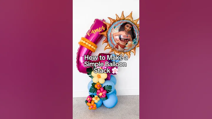 How to Make a Simple Number Balloon Stack | Easy Balloon Decor for Beginners 💕