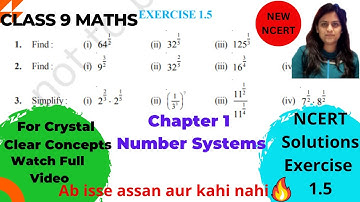 Class 9 Maths | Chapter 1 | Number Systems | Ex 1.5 | New NCERT solutions | Neetu Ahlawat | CBSE