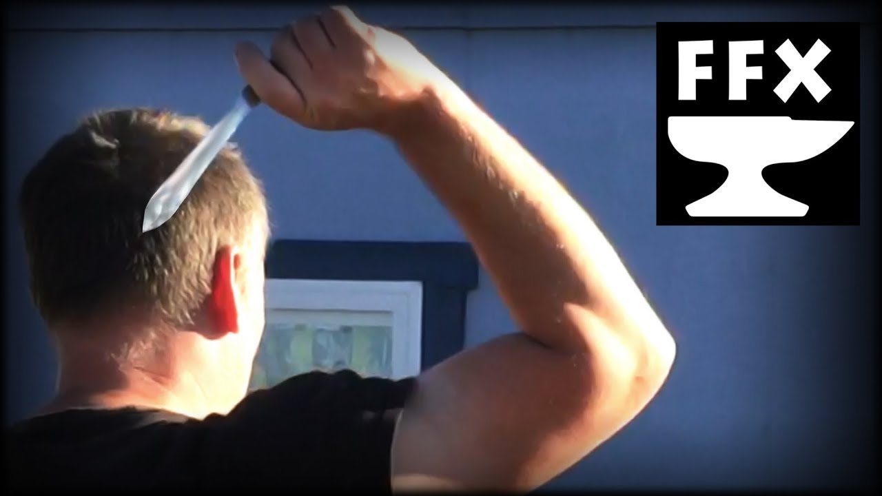 How to make a throwing knife (Three for a dollar!) No power tools