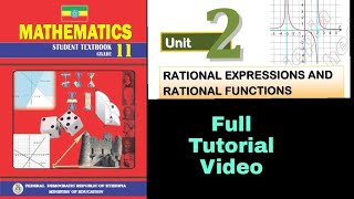 Ethiopian Grade 11 Maths Unit 2 Full Tutorial Rational Expression