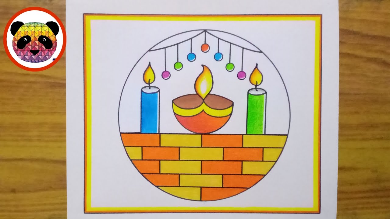 Diwali Drawing Easy | Diwali Diya Drawing | Diwali Painting | Diwali  Celebration Drawing | Deepawali - YouTube