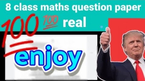 8th Class | Maths | Summative Assessment-2 2022 | Question Paper |  SA-2 |Full Question Paper real👍💯