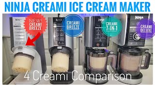 4 Ninja CREAMi Ice Cream Makers Comparison  NEW! Breeze NC100 vs NC201 & Deluxe