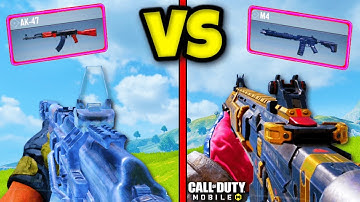 AK47 vs M4 - WHICH IS BETTER?? | COD MOBILE | SOLO VS SQUADS