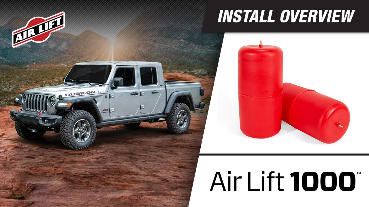 Air Lift Install: 2020 Jeep Gladiator - Air Lift 1000 - YouTube
