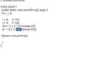 Java Part 4 Bitwise operations