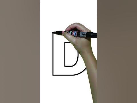 HOW TO DRAW 3D LETTER D - YouTube