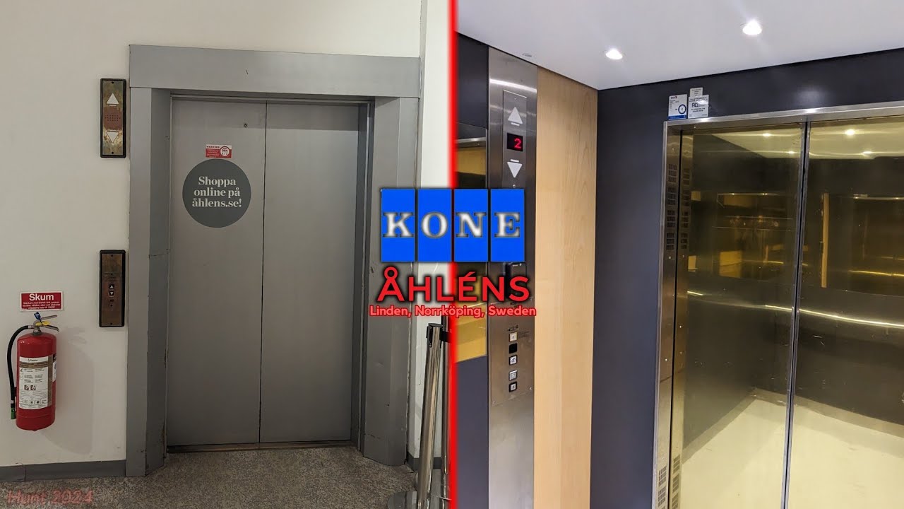 Wtf.. | Bizarre KONE M-Series Traction Elevator | Åhléns, Linden, Norrköping Sweden
