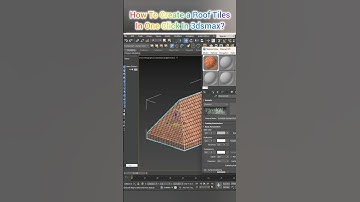 How To Create a Roof Tiles in One Click in 3dsmax ! #3dsmax #tips #3dmodeling #script #shortvideo