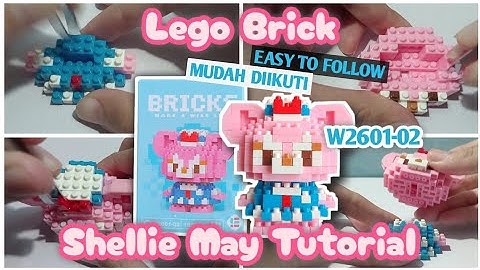 Shellie May Tutorial W2601-02 Lego Bricks How To Build Nano Block Cara memasang merakit easy