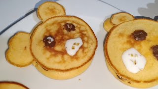 a fun way to get your kids to eat more, healthy and affordable: mini pancakes with ears 😋 😂