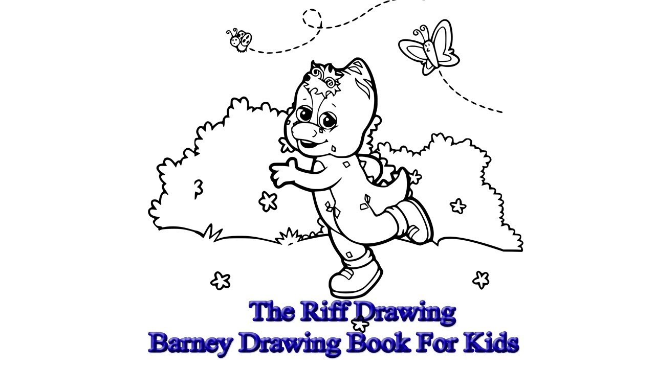 The Riff Drawing | Barney Drawing Book For Kids - YouTube