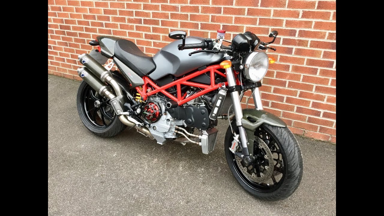 2008 Ducati Monster S4R with Termignoni exhause pipes. Walkaround with