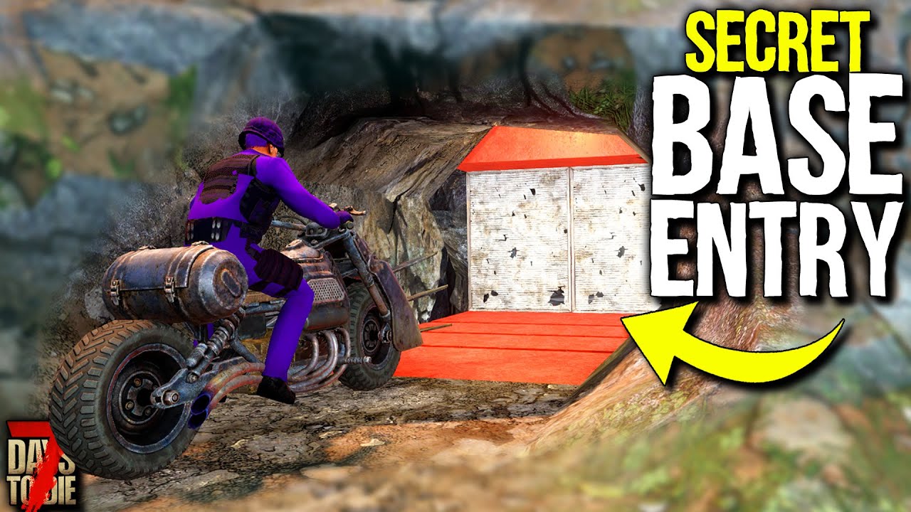 SECRET BASE ENTRANCE!! - 7 Days to Die: Super Villain Volcano Base