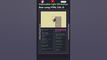 Animation Impossible Light Bulb Teddy Light off using Html CSS JS #coding #viralvideo #short #shorts