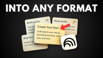 How to Turn Documents into PROFESSIONAL Custom Reports with NotebookLM
