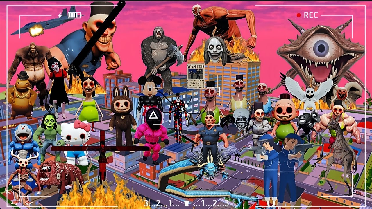 Yuta Mio Dan Hammod Habibi Polisi Mengalahkan Semua MONSTER Di Kota Sakura😱| Sakura School Simulator