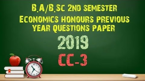 B.A/B.Sc 2nd sem economics honours previous year #question  paper #calcutta #university #1_2_learn