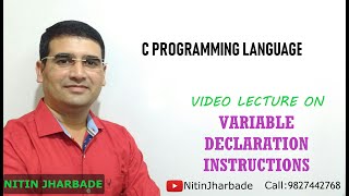 Grammar of C Language - Variable Declaration Instructions
